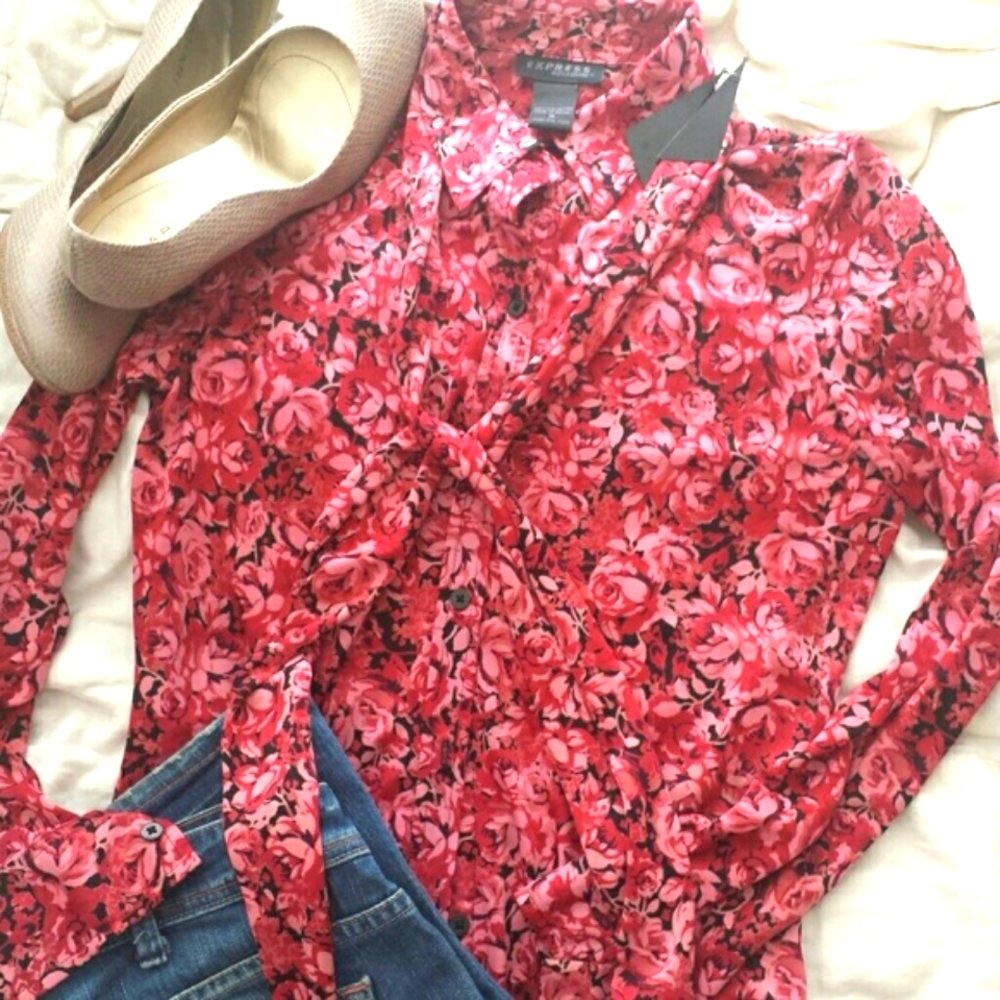 Express Flowered Blouse - image 1